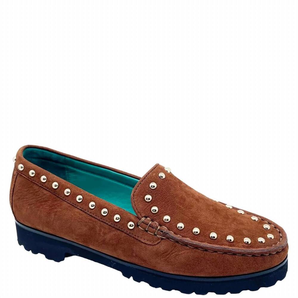 NEW ROBERT ZUR women's diane loafer in sigaro suede